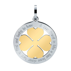Afbeelding van Hanger Clover 38mm - combi color