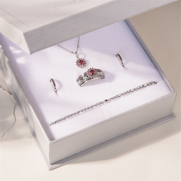 Product image 1 of iXXXi Jewelry Lucia Fuchsia box - Silver