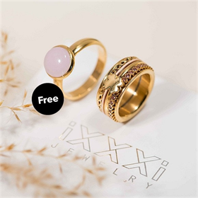 Image of Lucky Clover Zusammengesetzte Ring set - Gold