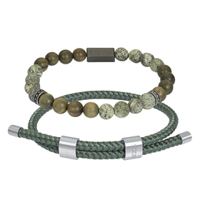 Image of Men jewelry set green