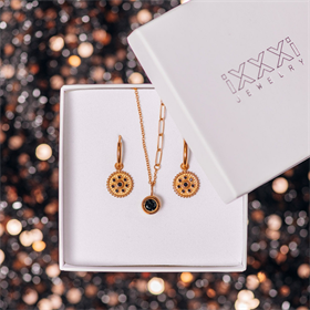 Afbeelding van Midnight Black sieraden set