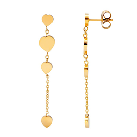 Afbeelding van Oorbellen 4 Hearts Dangle