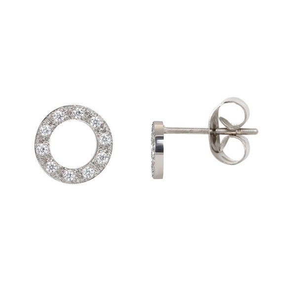 Product image 1 of Oorbellen Circle Stone 10mm