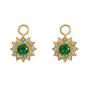 Afbeelding van Oorring Bedels Lucia Emerald