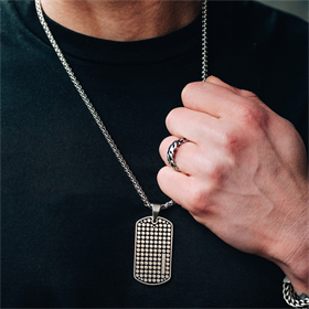 Image of Pendant Dog Tag Dots