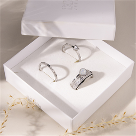 Afbeelding van Ring cadeau set Sterre - zilver