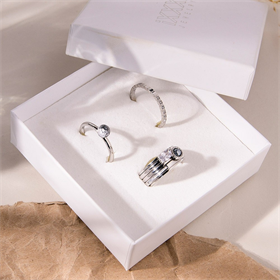 Image of Royal Grey Zusammengesetzte Ring set - Silber