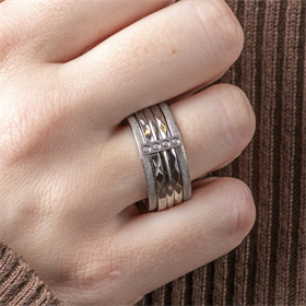 Image of Samengestelde iXXXi ring Design - Zilver