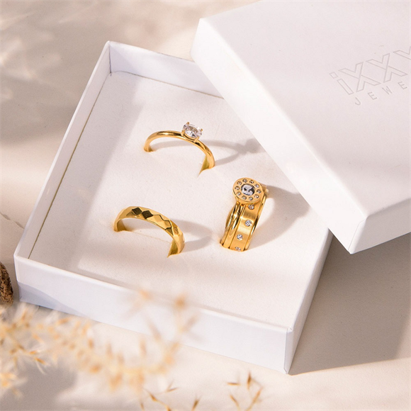 Product image 1 of Sparkle Diamond Samengestelde Ring set - goud