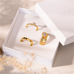 Bild von Sparkle Diamond Zusammengesetzte Ring set - Gold