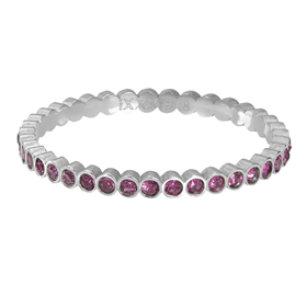 Afbeelding van Vulring Small Circle Stone Fuchsia 2mm