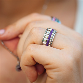 Image of Zusammengesetzte iXXXi ring Purple Pyramid