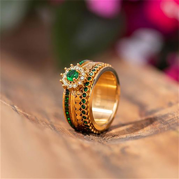 Product image 1 of Zusammengesetzte ring Lucia Emerald Gold